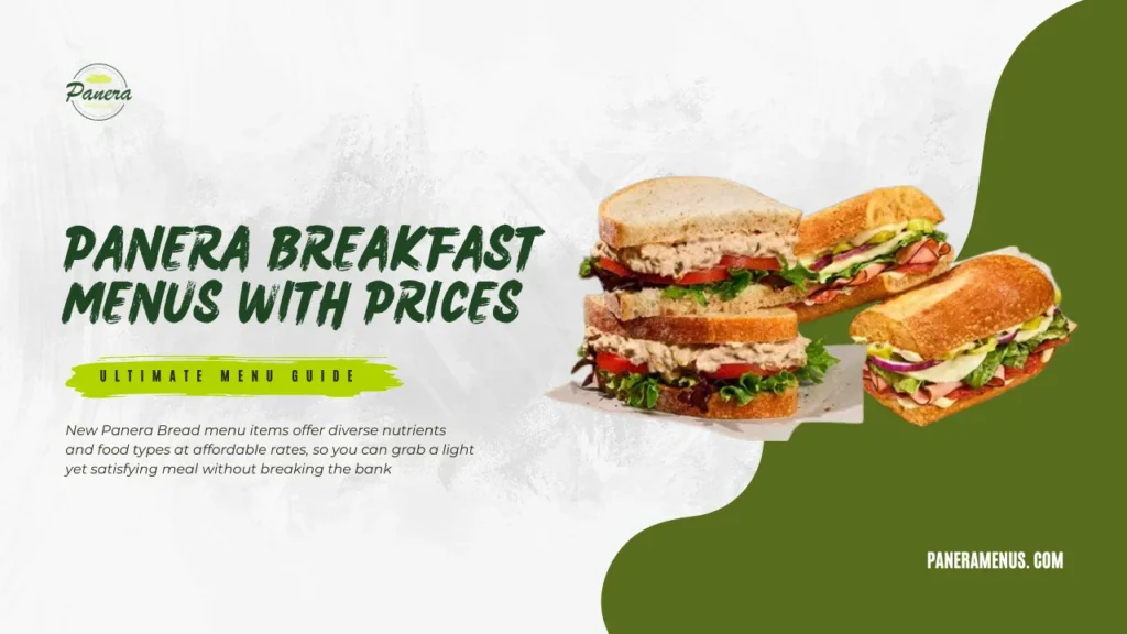 Panera Bread Breakfast Menus