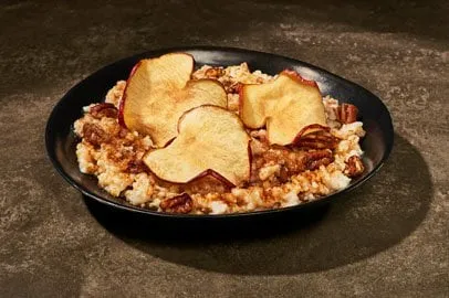 Steel Cut Oatmeal with Apples & Pecans