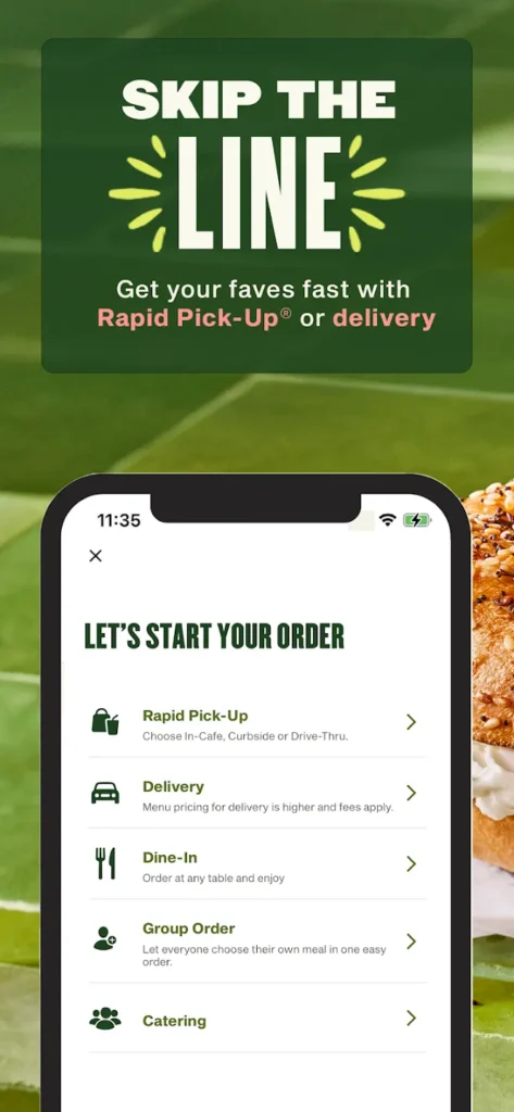 Download Panera Menu App