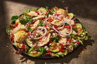 Mediterranean Chicken Greens with Grains