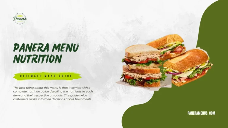 Panera Menu Nutrition