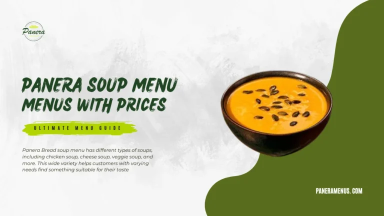 Panera Soup menu